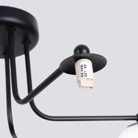 Sollux SL.1663 - Lampadario a sospensione con supporto rigido ASTRAL 5xG9/8W/230V nero