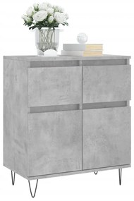 Credenza grigio cemento 60x35x70 cm in legno multistrato