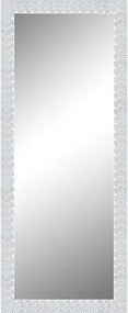 Specchio Fiorenza rettangolare in legno bianco, argento 170 x 60 cm