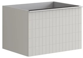 Mobile da bagno sotto lavabo Pixel grid grigio laccato L 60 x H 40 x P 45.5 cm 2 cassetti, lavabo non incluso