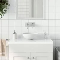 Lavandino da Bagno in Ceramica Bianco Opaco Rotondo 146976