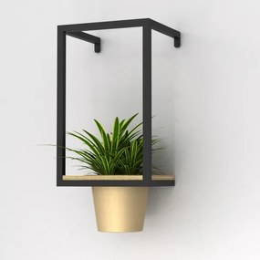 Vaso da fiori da parete 38x18 cm oro