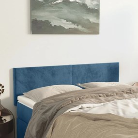 Testiere 2 Pz Blu Scuro 72x5x78/88 Cm İn Velluto /