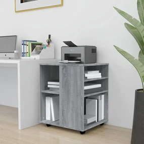 Armadietto Con Ruote Grigio Sonoma 60x53x72cm Legno Multistrato /