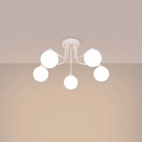 Sollux SL.1660 - Lampadario a sospensione con supporto rigido ASTRAL 5xG9/8W/230V bianco