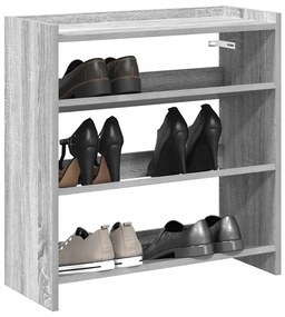 Scarpiera Grigio Sonoma 60x25x62 Cm İn Legno Multistrato /
