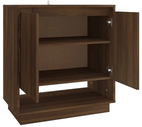 Credenza rovere marrone 70x41x75 cm in truciolato