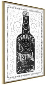 Poster  Bottle of Tequila  Cornice Quadri Cornice d'oro, Larghezza x Altezza Home decor 20x30