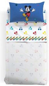 Completo Lenzuola in Cotone Mickey Retro' Piazza e Mezza
