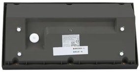 Lampada da parete LED esterna 20W 230V 6400K IP65 nera