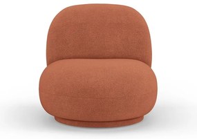 Poltrona in tessuto bouclé color mattone Chuck - Micadoni Home