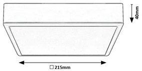 Rabalux 71245 - Plafoniera LED LAURI LED/22W/230V 21x21 cm bianco