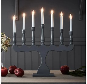 Markslöjd 705813 - Candelabro natalizio SVANEHOLM 7xE10/3W/230V pino/grigio