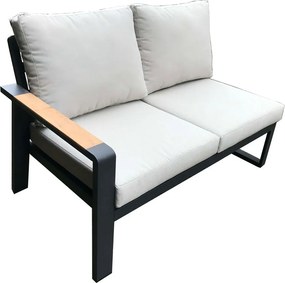 Set da giardino in alluminio grigio per 5 persone Rotterdam - Rojaplast