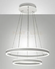 Palau lampadario a  sospensione bianca 2 rings a led 3000k - 108w -...