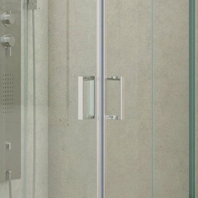 Kamalu - box doccia ad angolo 70x70 altezza 170 cristallo trasparente k410