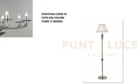 Piantana villa 1 luce fume' e cromo attacco  e27