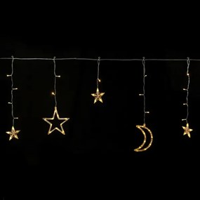 Aigostar - Catena luminosa solare a LED natalizia 120 LED/8 funzioni 3x0,6 m 500 mAh IP65 bianco caldo