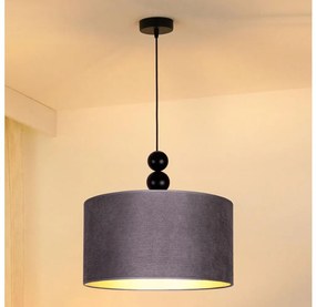 Duolla - Lampadario a sospensione con filo LYON 1xE27/15W/230V diametro 40 cm grigio