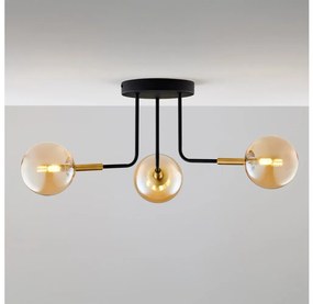 Jupiter 2037 - Lampadario a sospensione con supporto rigido BURANO 3xG9/10W/230V nero/oro/beige
