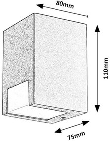 Rabalux 77054 - Applique da esterno CERNON 1xGU10/7W/230V IP44 nero