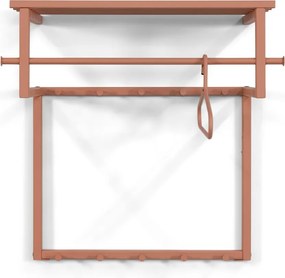 Attaccapanni da parete color salmone in metallo con scaffale 76 cm Rizzoli – Spinder Design