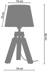 Tosel  Lampade d’ufficio lampada da comodino tondo legno bianco  Tosel