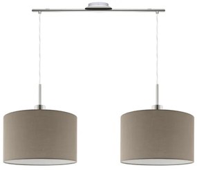 Eglo - Lampadario LED a sospensione TUNJA 2xE27/60W/230V taupe