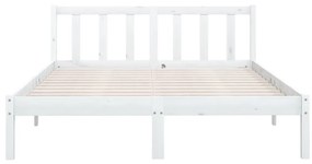 Giroletto bianco in legno massello di pino 160x200 cm