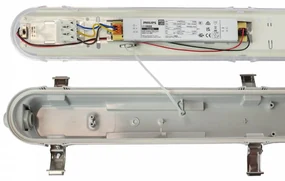 Plafoniera LED Stagna 150cm 55W, CCT, 8.800lm (160lm/W) - PHILIPS CERTA Drive Colore Bianco Variabile CCT