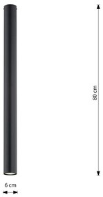Plafoniera TECNO 1XXL da soffitto base GU10 Nera