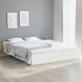 Giroletto bianco in legno massello 140x200 cm