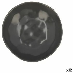 Piatto Fondo Bidasoa Cosmos Ceramica Nero (22 cm) (12 Unità)