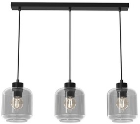 Lampadario a sospensione con filo SOMBRA 3xE27/60W/230V grigio