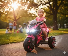 Moto Elettrica per Bambini 12V Tristar Rosa...