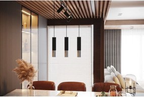 Plafoniera nera/argentata in metallo ø 6 cm Longbot – Sollux