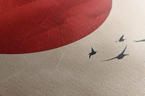 Quadro su tela – Japandi magia della luna rossa