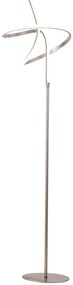 Lampada da terra LED Rhonda argento, luce bianco naturale 1600 lumen NOVECENTO