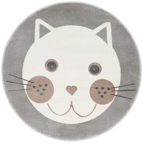 Tappeto grigio per bambini ø 100 cm Soft - FD