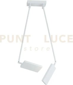 Plafoniera led book bianca 36w 3640lm 3000k 15-200x85cm orientabile