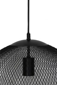 Lampadario nero opaco con paralume in metallo ø 50 cm Reilley - Light &amp; Living