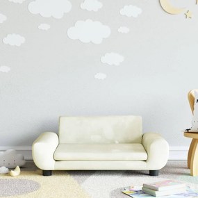 Divano Per Bambini Crema 70x45x33 Cm İn Velluto /