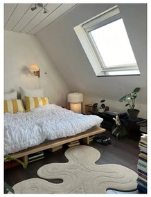 Letto matrimoniale in legno di pino con griglia color naturale 160x200 cm Japan - Karup Design