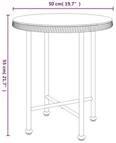 Set da Pranzo da Giardino 3 pz in Polyrattan