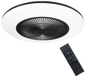 Plafoniera LED dimmerabile con ventilatore ARIA LED/38W/230V nero/bianco + tc