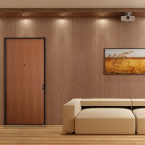 Porta blindata MASTER Hidden L 90 x H 210 cm in melaminico noce/bianco, apertura spingere a sinistra, falso telaio incluso