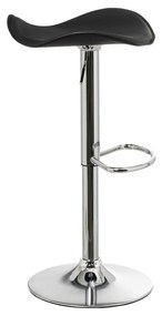 Set di sedie da bar nera in imbottito con altezza regolabile 2 pz (altezza della seduta 73 cm) – Casa Selección