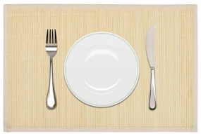 6 Tovagliette Di Bamboo 30 X 45 Cm Naturale /