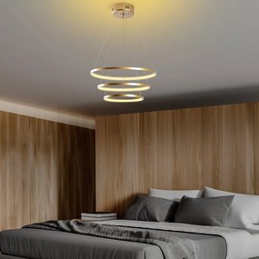 Lampada a sospensione LED in oro ø 50 cm Simit - Opviq lights