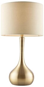 Endon 61191 - Lampada da tavolo dimmerabile PICCADILLY 1xE14/40W/230V ottone/beige